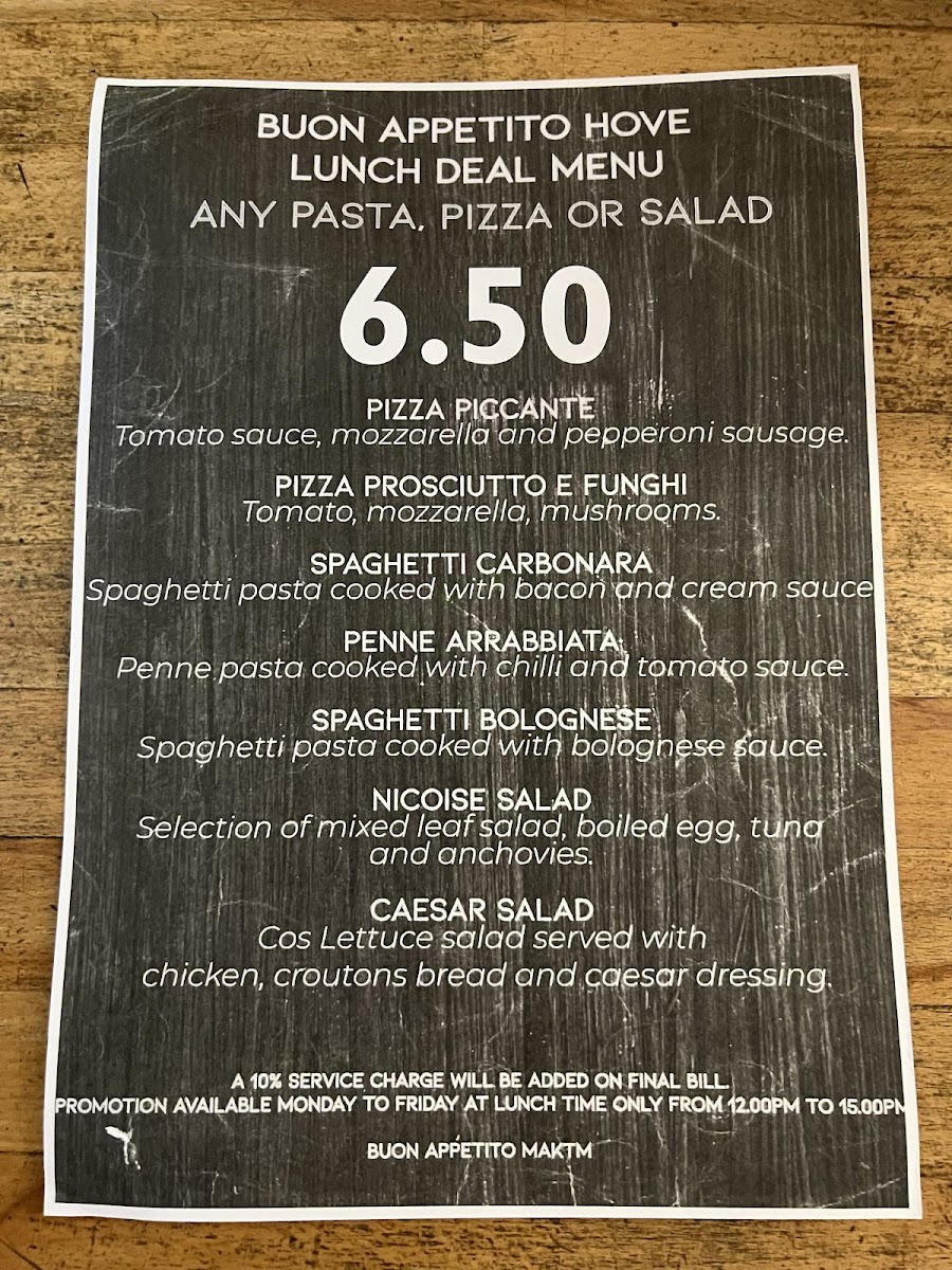 Menu Buon Appetito Hove-4